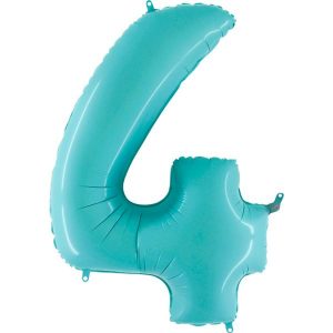 Balão Alumínio Azul Pastel Nº4