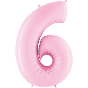 Balão Alumínio Rosa Pastel Nº6