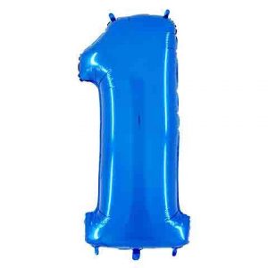 Balão Alumínio Azul Nº1