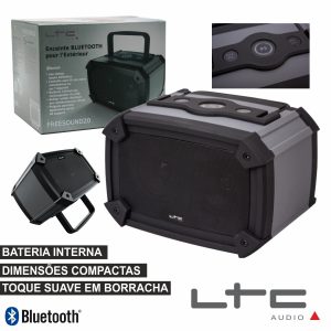 Coluna Bluetooth Portátil 2X3W USB/BAT IP44 LTC