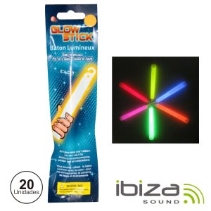 Conjunto 20 Barras Luminescentes Multicor 150MM IBIZA