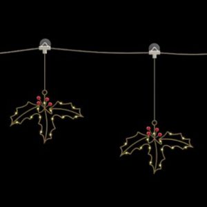 Luz Natal 3 Figuras C/ Ventosa 45 LED a pilhas 90x30cm