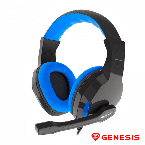 Auscultadores Gaming Preto/Azul ARGON 100 GENESIS