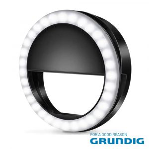 Anel de Luz p/ Telemóvel Universal Preto GRUNDIG