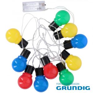 Corrente de Iluminação c/ 10 Lâmpadas Coloridas 1.8m GRUNDIG