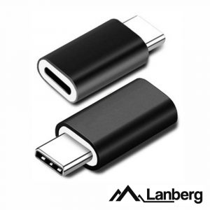 Adaptador USB-C Macho / Lightning Fêmea Preto LANBERG