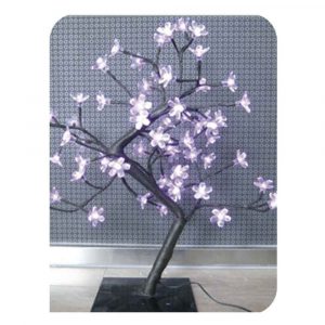 Árvore 3D Sakura c/ LEDs Rosa 45cm IP20