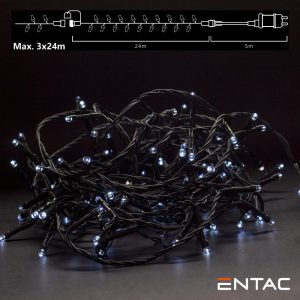 Grinalda 240 LEDs 6400K 24m c/ Alimentador ENTAC