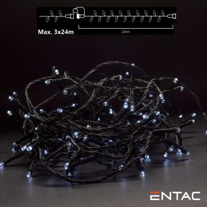 Grinalda 240 LEDs 6400K 24m s/ Alimentador ENTAC