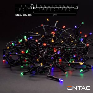 Grinalda 240 LEDs Multicor 24m s/ Alimentador ENTAC