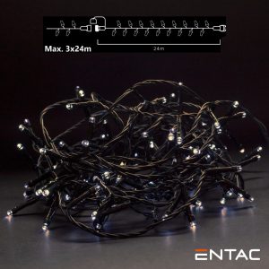 Grinalda 240 LEDs 3000K 24m s/ Alimentador ENTAC