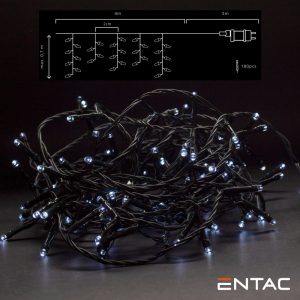 Grinalda 180 LEDs 6400K Cortina 4m ENTAC