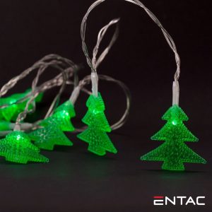 Grinalda 10 LEDs Árvores Natal 2xAA 1.65m ENTAC
