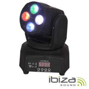 Moving Head Mini 4 LEDs 10W RGBW DMX MIC 50W IBIZA