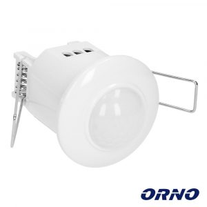 Detector de Movimentos PIR p/ Encastrar Branco ORNO
