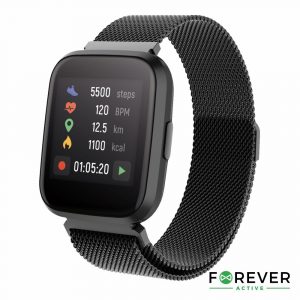 Smartwatch Multifunções p/ Android Ios Preto FOREVER