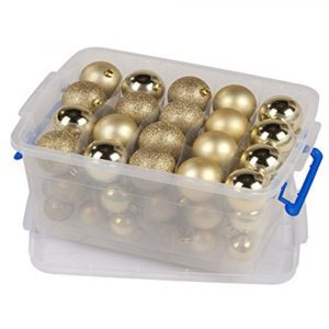 Conjunto de 70 Bolas de Natal Douradas