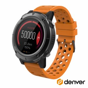 SmartWatch Multifunções GPS P/ Android iOS Laranja DENVER