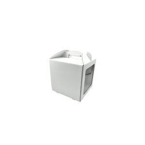 Caixa de Bolo Branca com Janela 30 x 30 x 21cm