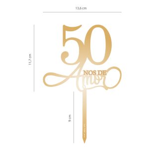 Topper de Bolo 50 Anos de Amor