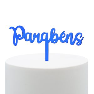 TOPPER ACRILICO AZUL ESPELHADO