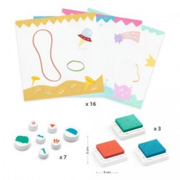 Lá em Cima - Atividade c/ Carimbos