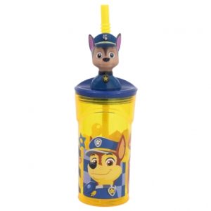 Copo com Palhinha 3D Paw Patrol